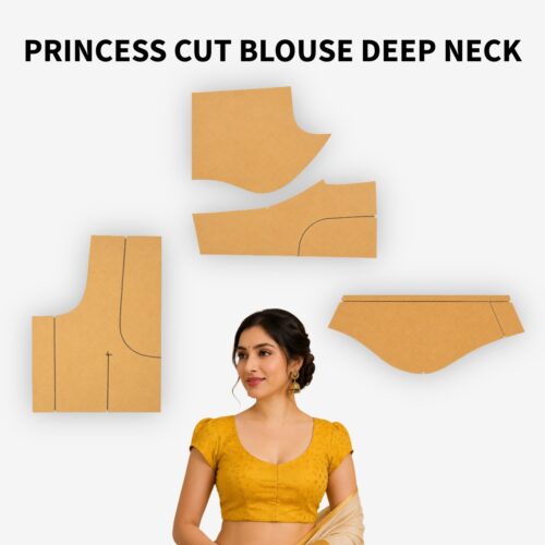 Princess Cut Blouse Deep Neck