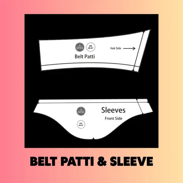 Single Katori Blouse | Deep Neck | Sleeve & Belt