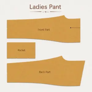 PREMIUM LADIES PANT PAPER CUTTING | SIZE 24 TO 32 (SET OF 5)